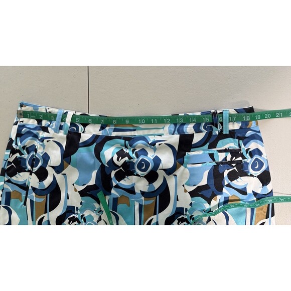 Women’s Mod Retro Floral Geometric Skort Mini Aqua Blue Stretch Golf Tennis 16 - Picture 8 of 9
